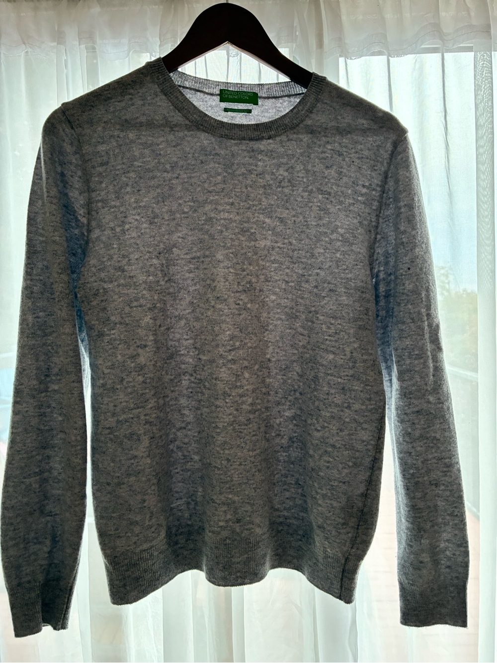 United Colors Of Benetton Grey Crewneck Merino Yarn Sweater